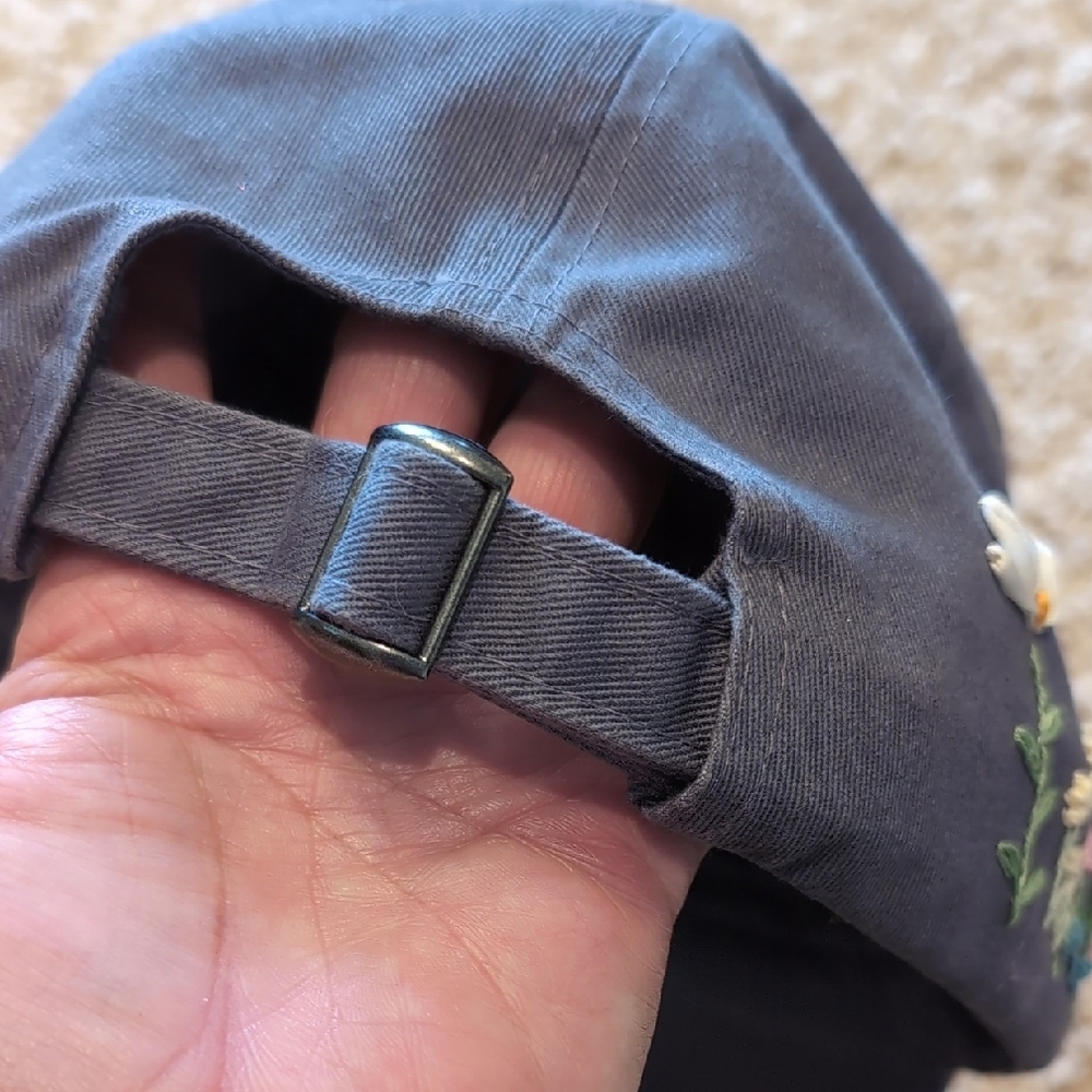 District Gray Floral Embroidered Hat - Picture 8 of 9